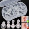 100pcs Round Head TPE Anti Prick Earring Caps Fully Enclosed Earring Backs Non Slip Double Round Support Plastic Earring Stopper