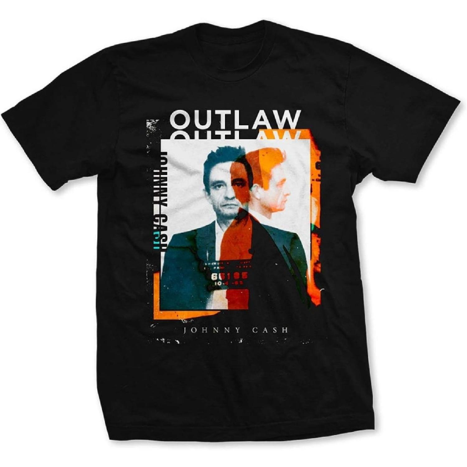 

Johnny Cash Unisex Adult Outlaw Photograph T-Shirt (M) (Black) XXXXXL різнокольоровий