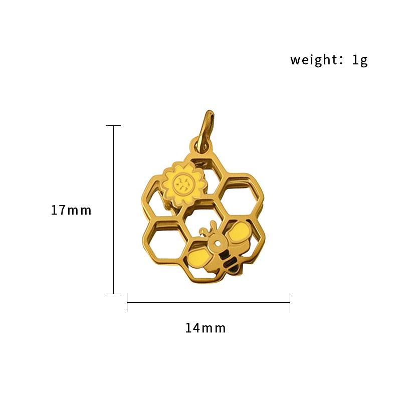 Halloween Ghost Pumpkin Spider Pendant 18K Gold Plated Stainless Steel Jewelry Diy Accessories