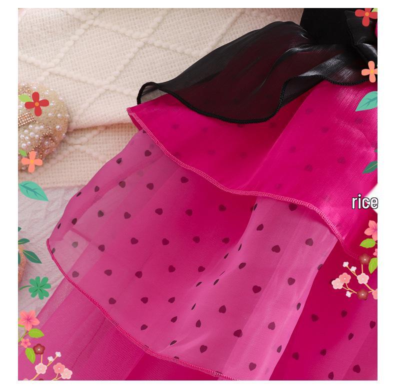 Fuchsia Lolita Kuromi Princess Dress for Girls' Stage Party