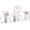 3 Piece Bathroom Cabinet System HAARLEM Black