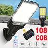 LED Wall Street Lamp 108 LED Solar Lights Outdoor with 3 Mode Waterproof Motion Sensor Security Lighting for Garden Patio Path