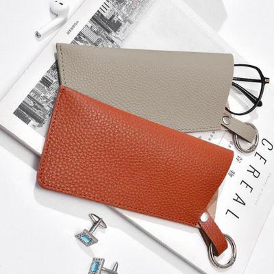Women Men Eyeglass Case Portable Leather Soft Holder Pocket Cases Slim Travel Pouch for Sunglasses Eyeglasses Readers