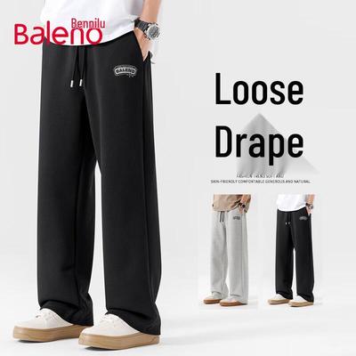 Baleno Men's High-Street Drapey Straight-Leg Pants