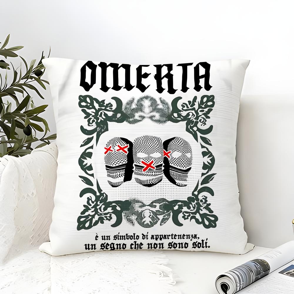 Cool Music Brand O-Omerta 47 3 Pillow Case Linen Pillow Case Sofa Home Decor Cushion Cover Cushion Cove