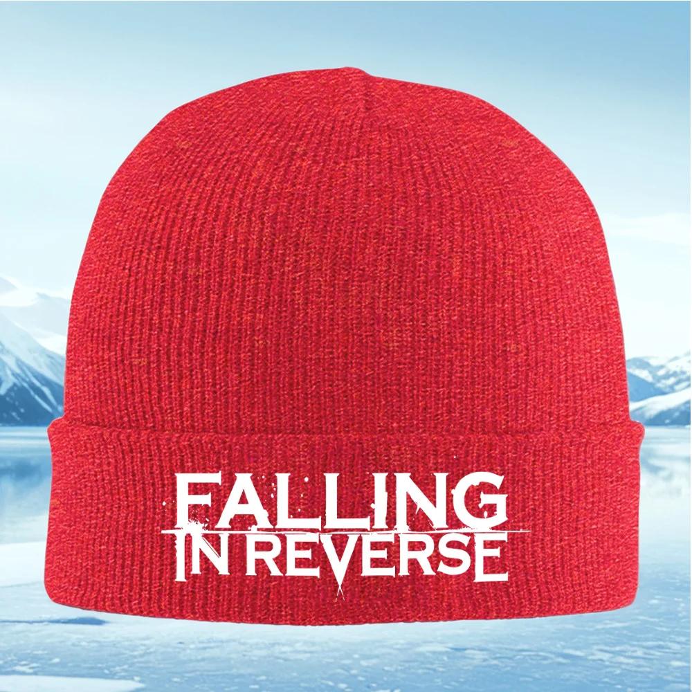 Falling Reverse Grunge Knitted Hat Unisex Women Unisex Beanie Pullover Cap Winter Thermal Warm Christmas Outdoor Cycling Hiking Ski