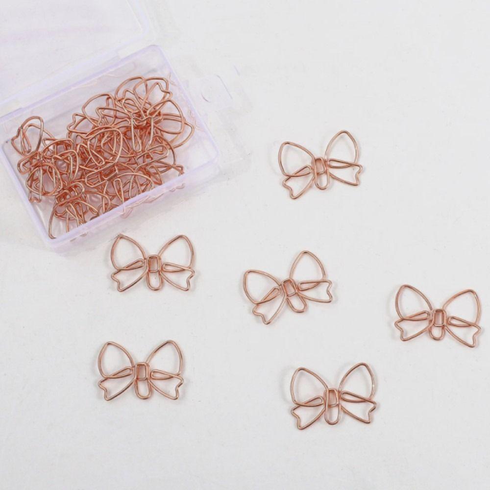 

20Pcs Rose Gold Bookmark Metal Memo Clips Set for Home, Office Office Accessories