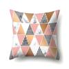 Polyester Pillow Case Nordic Ins Style Marble Geometric Printed Peach Leather Velvet Living Room Sofa Pillow Case