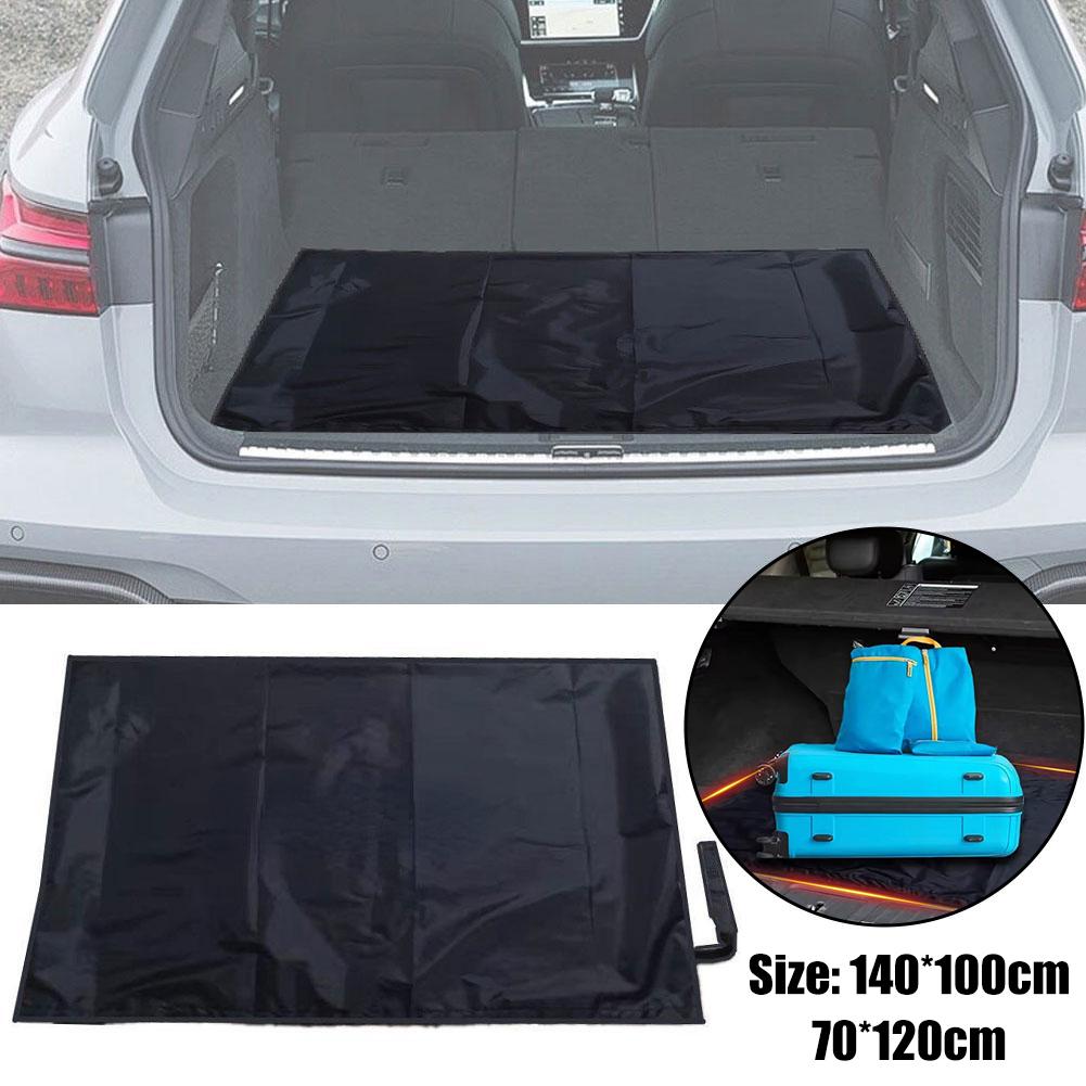 140X100CM Universal Waterproof Polyester Fiber Cargo Mat Portable Dustproof Luggage Liner Pet Mat for Car SUV Trunk Protection