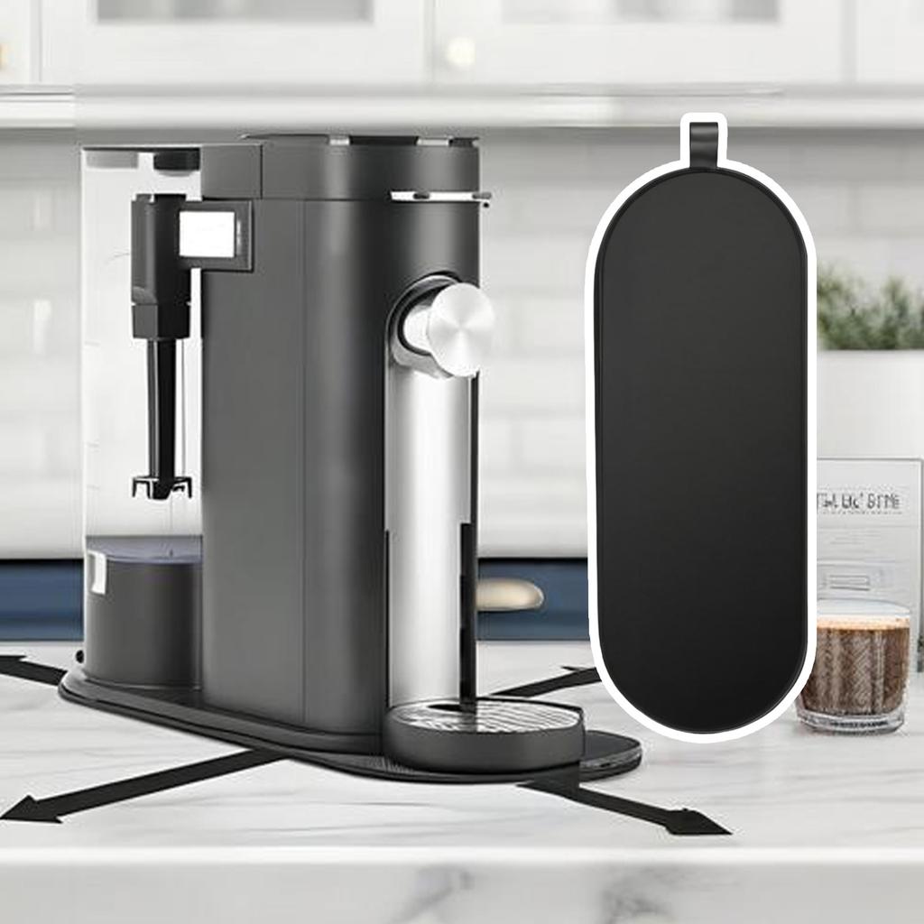 Coffee Machine Sliding Mat with Nonslip Base and Hanging Strap Adjustable Kitchen Appliance Gliding Pad Accessory