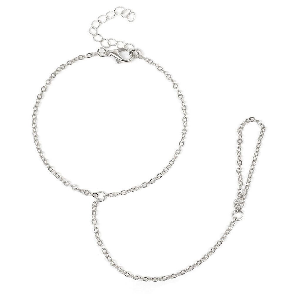Fashion Barefoot Sandals Metal Chain Slave Foot Decoration Simple Personality Beach Anklet