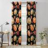 Herbst-Aquarell-Kürbis-Vorhänge für Schlafzimmer, Wohnzimmer, Fenstervorhang, Behandlungen, Jalousien, Küche, Heimdekoration, Vorhänge