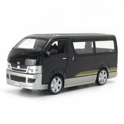 1/32 Toyota Deniz Aslanı Mini Araba Modeli Metal Alaşım Geri Çekme Ses ve Işık ile Çocuklar için Çocuk Oyuncak Otobüs İş Otobüsü Hediye