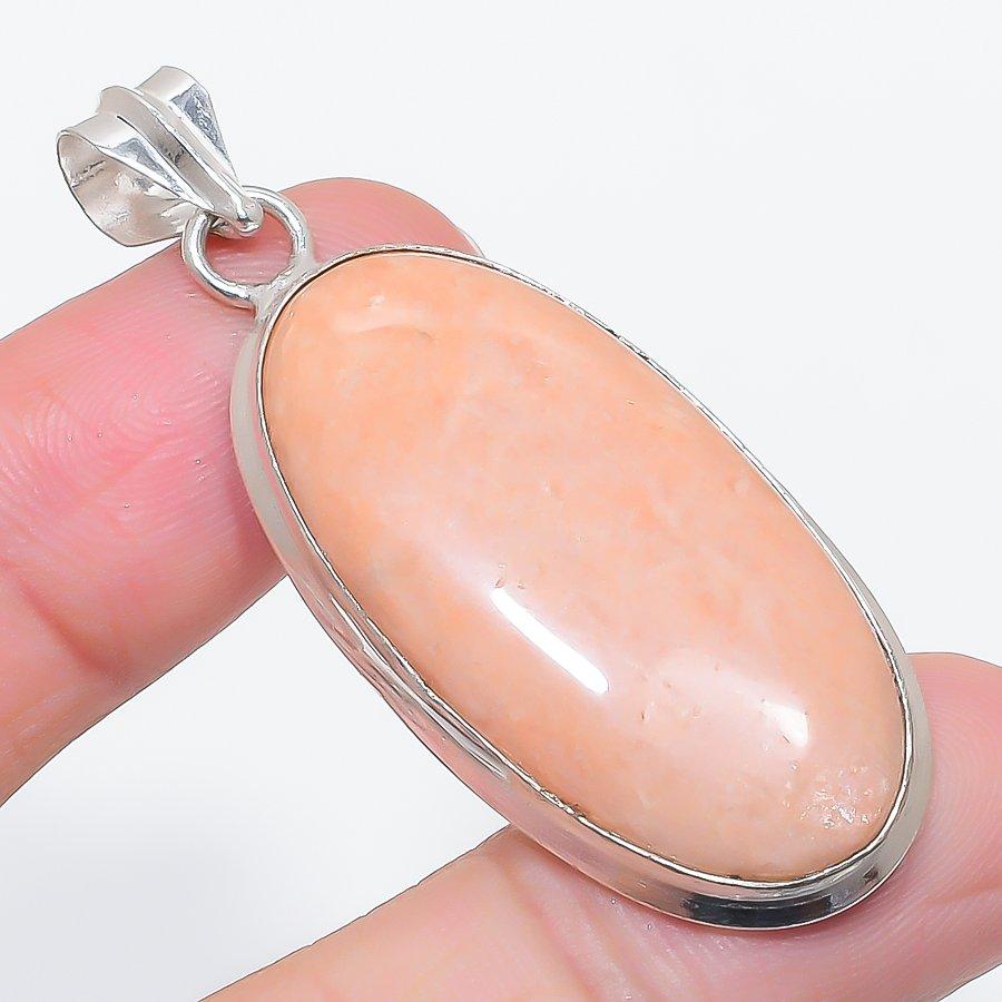 

Natural Orange Aventurine 925 Sterling Silver Jewelry Pendant 2.25 w6r64