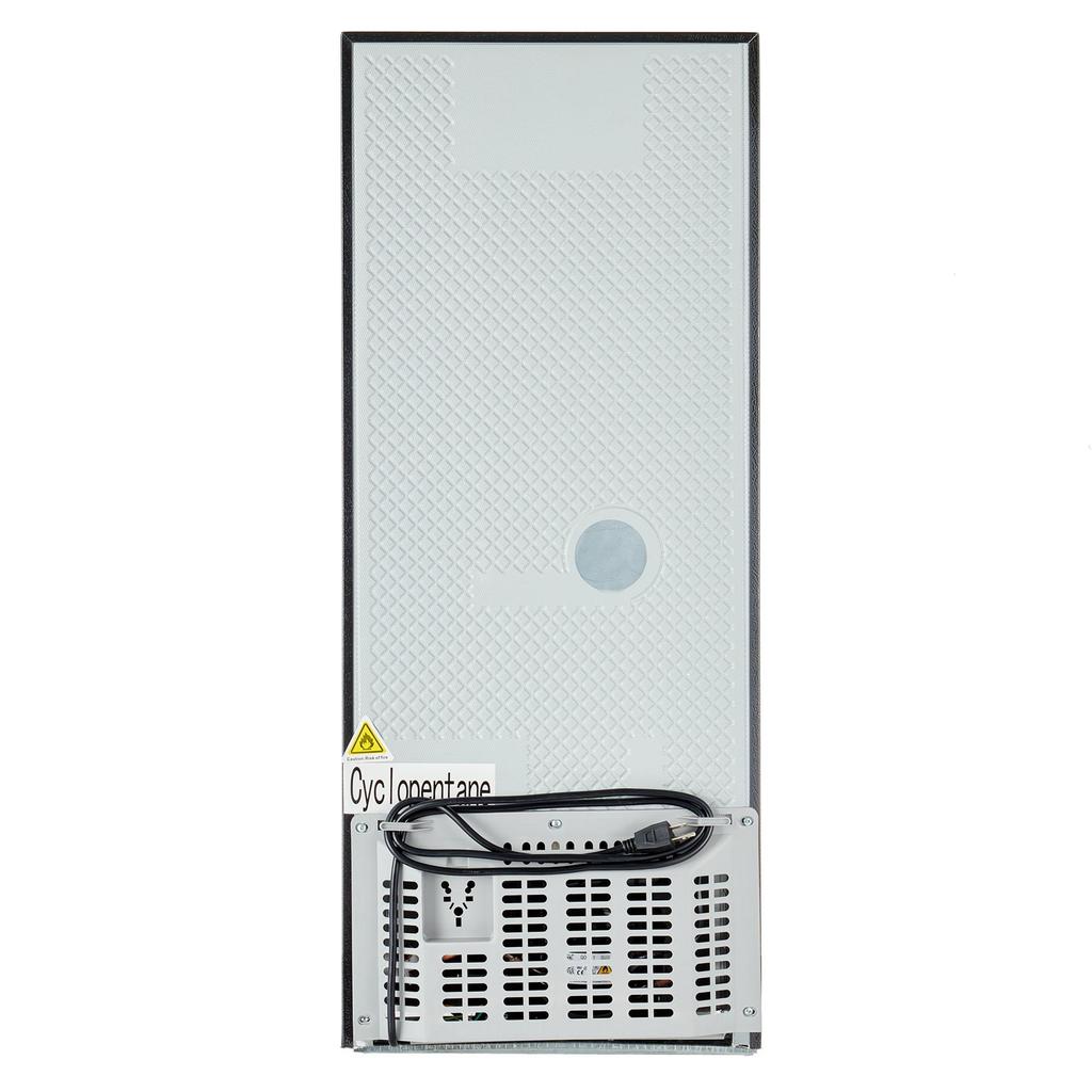 106L Energy-Saving Mini Fridge LED, 60L Refrigerator + 46L Freezer, 7 Temperature Settings, Adjustable Shelves, 166 Kwh/Year, 45db