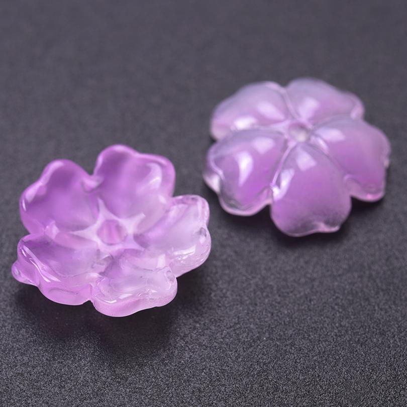 30pcs/Lot Ancient Glass Flower Bead Caps For Jewelry Making Supplies Handmade Earrings Headwear Bracelets Accessories Wholesale