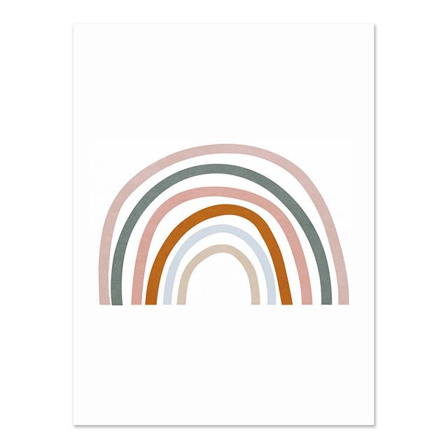 Rainbow ABC Alphabet Poster Quotes Print Nursery Wall Art Canvas Painting Child Bedroom Pictures Kids Gift Baby Room Home Decor