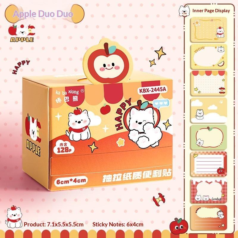 1Box High Quality Puppy/Kitten Sticky Notes Pull-Out Full Adhesive Marking Notepad Memo Stickers Students