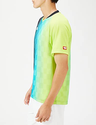 VICTAS VERTICAL GRADATION GS Game Shirt (612101), Black/Lime Green (1042), Size S