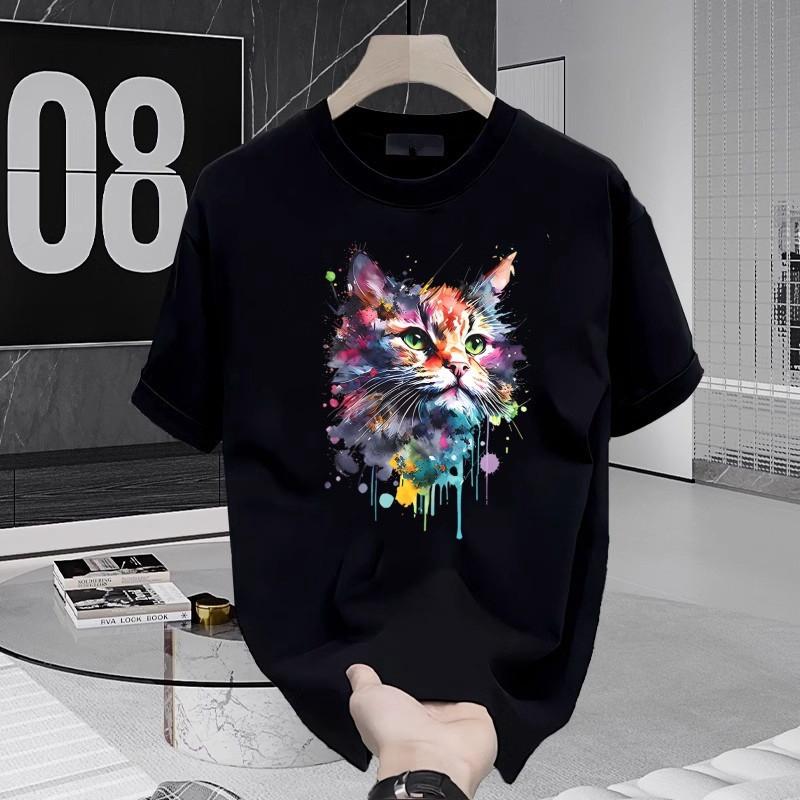 Amerikanische Trendmarke Reines Baumwoll Herren Kurzarm T-Shirt Trendiges Lässiges Rundhals T-Shirt für Herren und Damen Herren