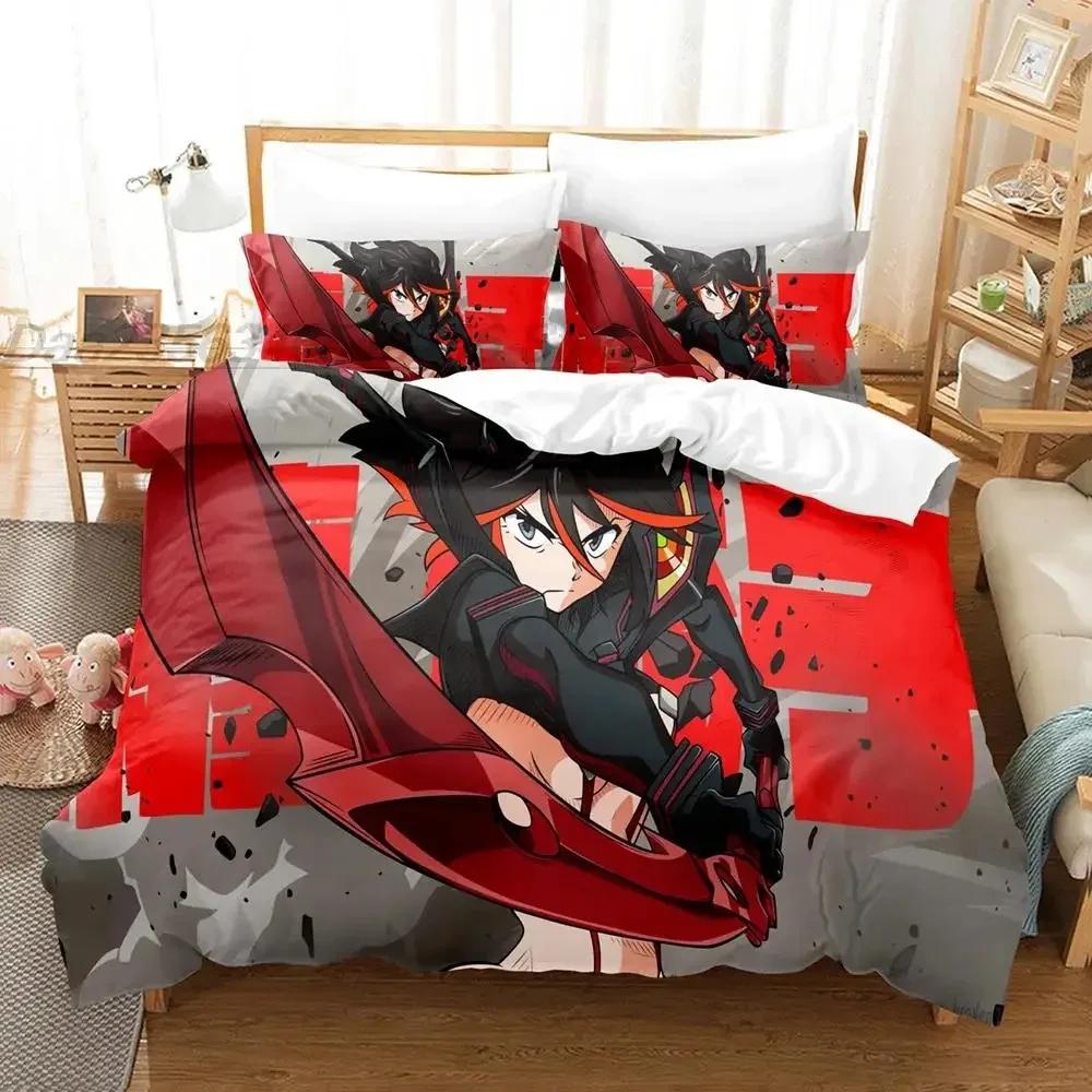 Fashion KILL La KILL Bedding Set Single Twin Full Queen King Size Bed Set Aldult Kid Bedroom Duvetcover Sets 3D Print Kawaii