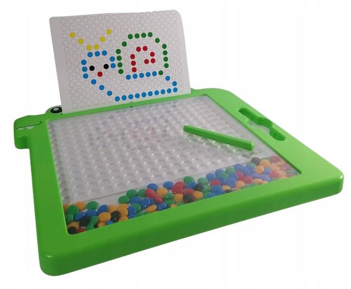 Tablica Magnetyczna Dla Dzieci Układanka Guzikowa Montessori Kropki Mozaika