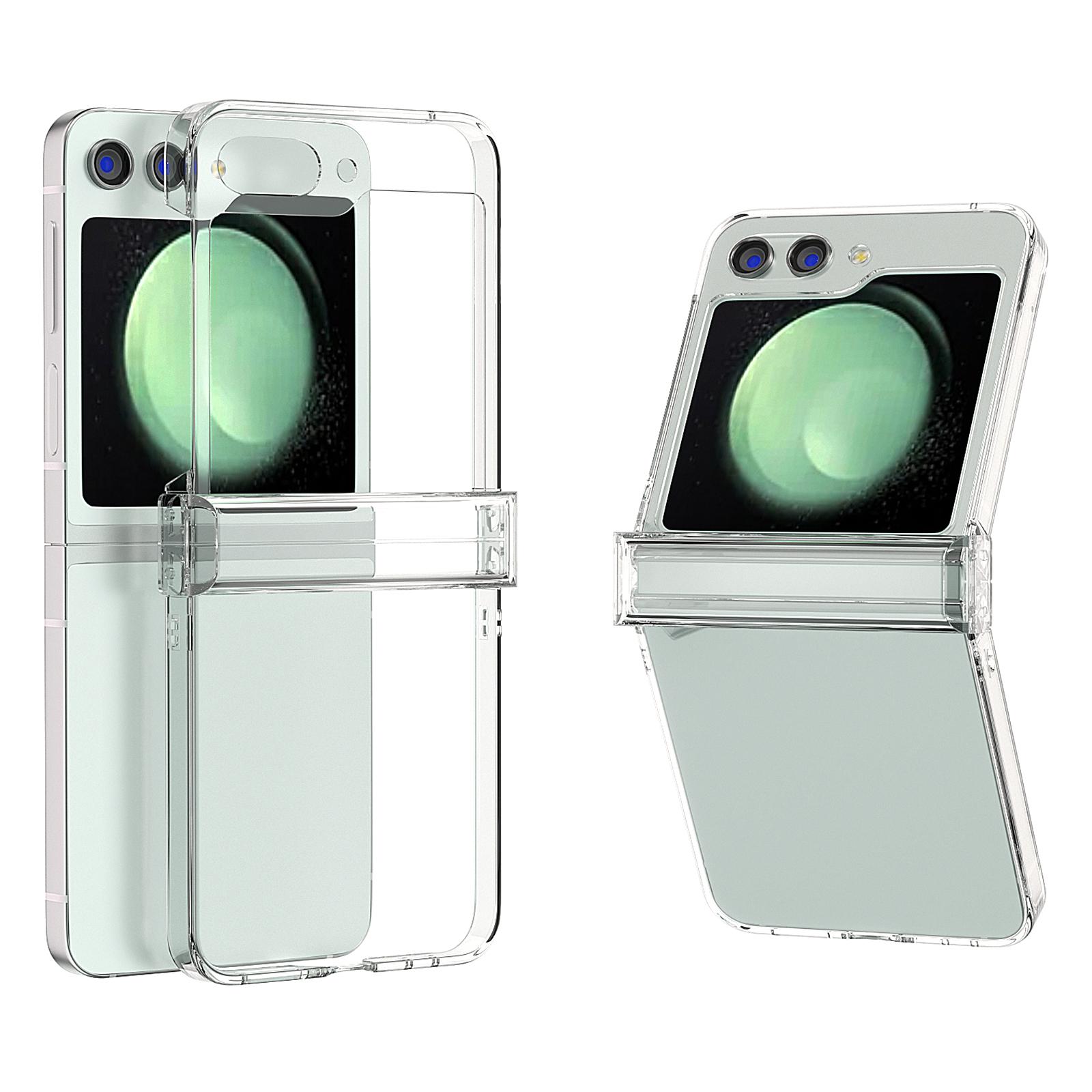 

For Samsung Galaxy Z Flip5 5G Crystal Clear Case Hinge Protection Hard PC Shockproof Phone Cover A