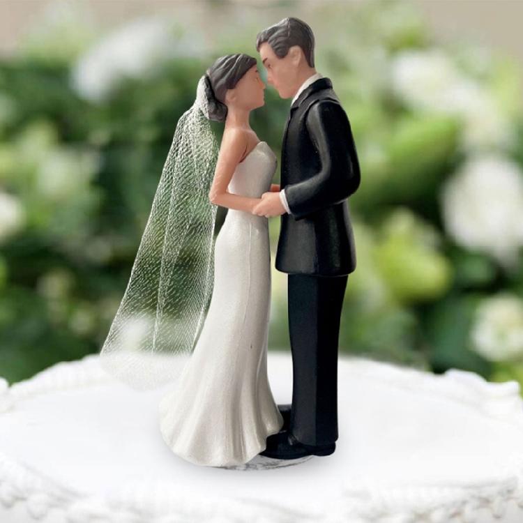 Wedding Cake Top Plastic Bride And Groom Figure Ornament For Festival Celebration Engagements Anniversary Ceremonies