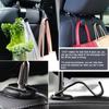 Amooca Car Seat Headrest Hook 4 Pack Hanger Universal Vehicle Car Storage Organizer for Handbag Purse Coat S Type Checkered Black