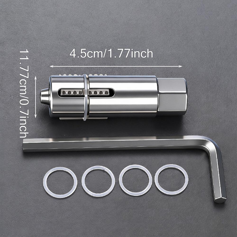 

Broken Pipe Extractor Tool 2 Pieces Adjustable 12mm 14mm Pipe Screw Remover with Hex Wrench - for Faucet, Valve, Thread Repair серебряный