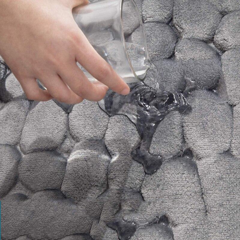 Bathroom Mat Non Slip Carpets Cobblestone Embossed Bathroom Bath In Wash Basin Bathtub Side Floor Rug Shower Room Doormat Memory