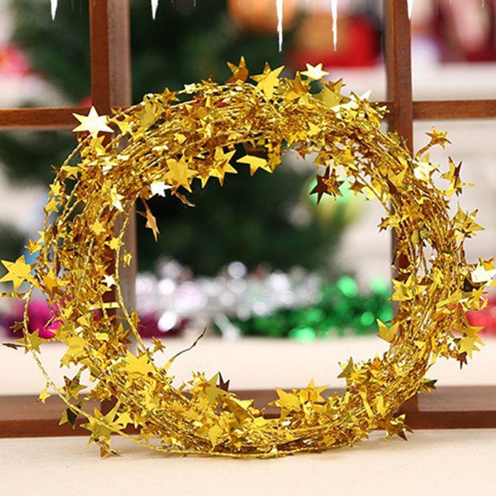 Festive Atmosph Christmas Garland Shiny Star Christmas Tree Ornaments  Christmas Tree