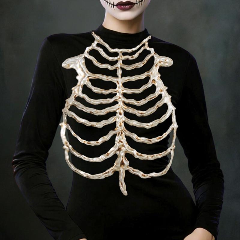 Scheletro di Plastica Realistico Costume Accessori Per Feste di Halloween e Spettacoli Teatrali Con Design Dettagliato