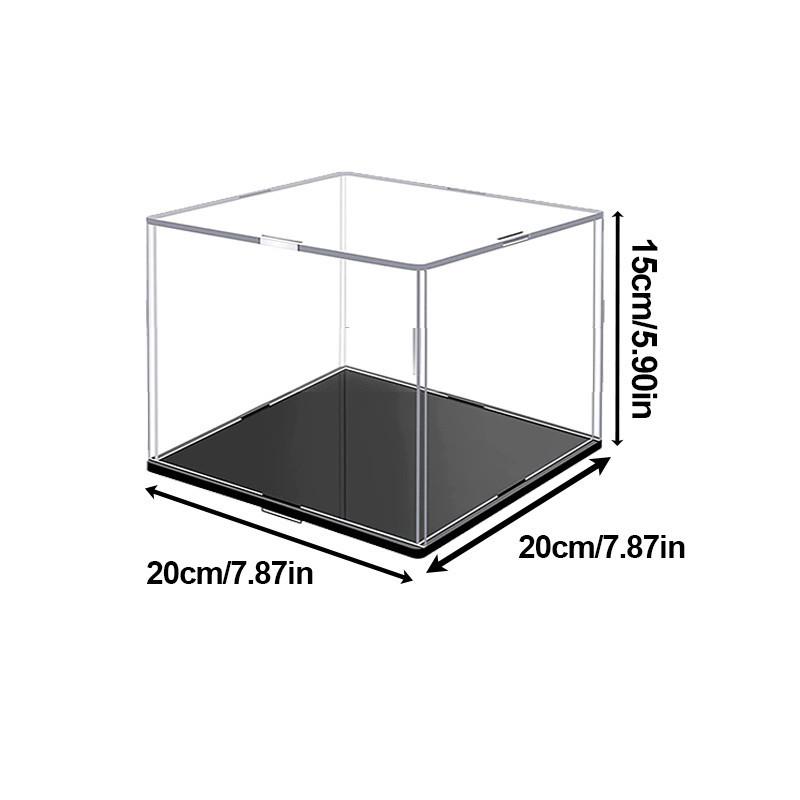 Акриловая витрина разных размеров для коллекционных предметов Сборная прозрачная акриловая коробка Защитная витрина для фигурок Организация игрушек 20*20*15cm