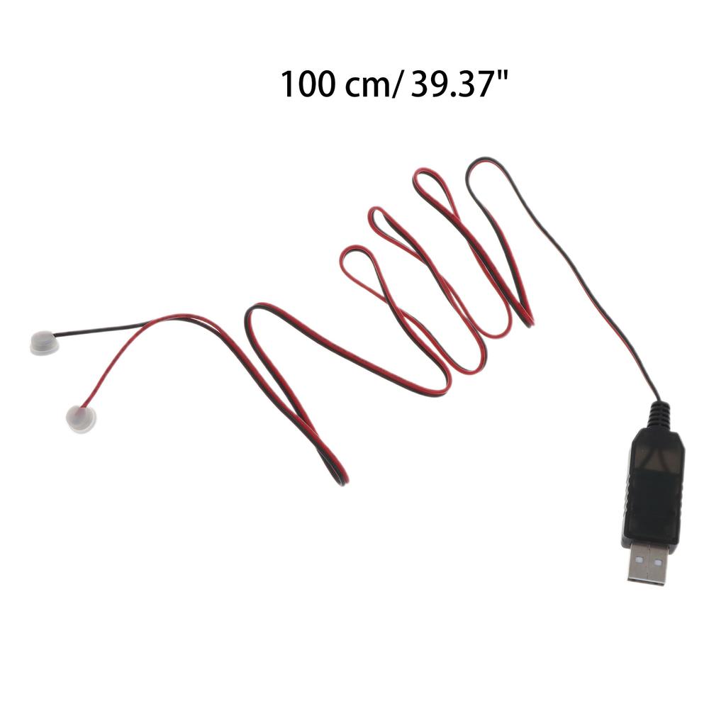 USB Magnetic Charger Cable with Type-C Adapter for 3.7V 14500 16340 26650 Rechargeable Lithium Battery Charging Line