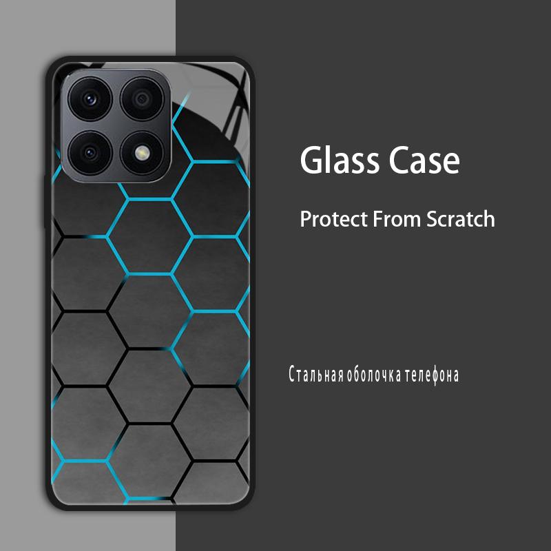 Dla Huawei Honor X6a X6 X6S X8 5G 4G Etui Pokrowiec Szklane Etui Hartowana Obudowa Zderzak Dla Honor X8A X6A X7A X8B Etui Ochronne