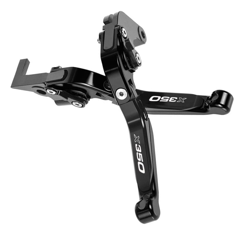 MAORANG FÜR X350 2023-2024 Motorrad-Bremszubehör CNC Verstellbare Erweiterbare Klappbare Brems-Kupplungshebel x350 Motorradzubehör (Schwarz)
