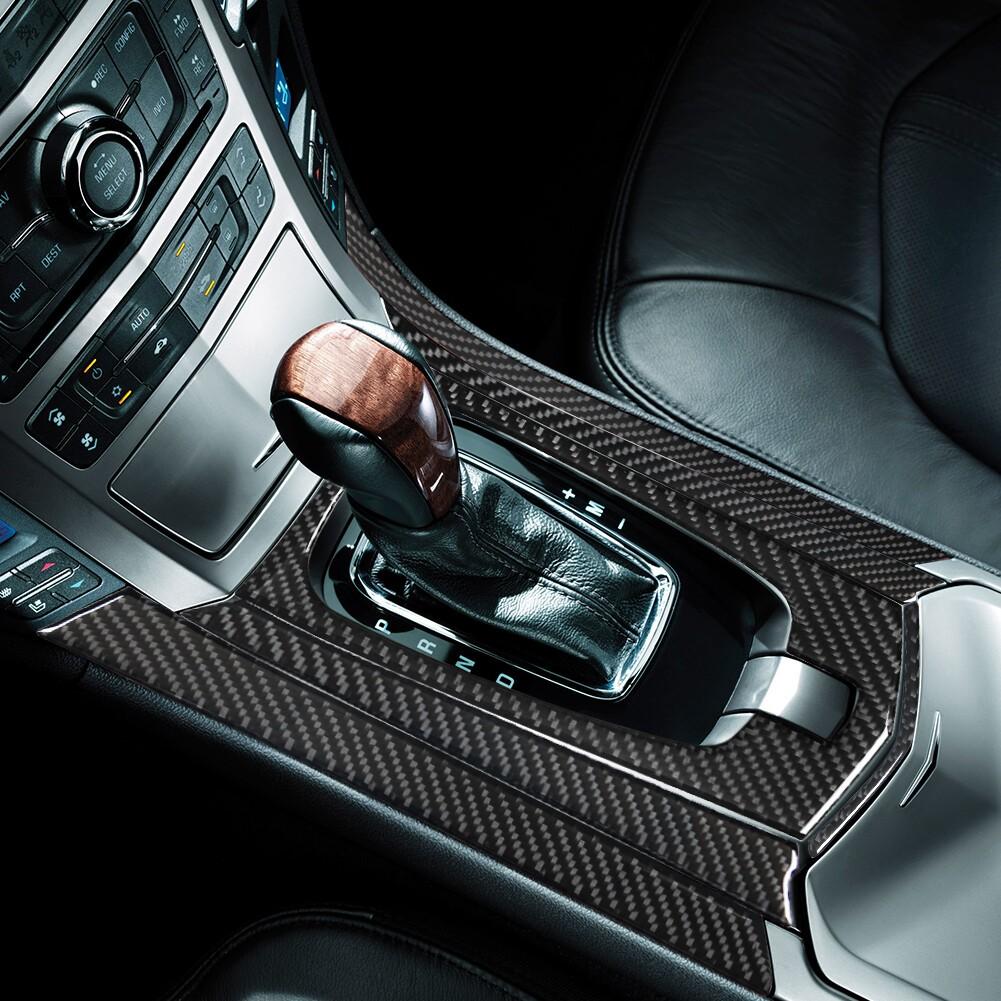 6pcs For Cadillac CTS 08-13 Carbon Fiber Gear Shift Console Interior Cover Trim