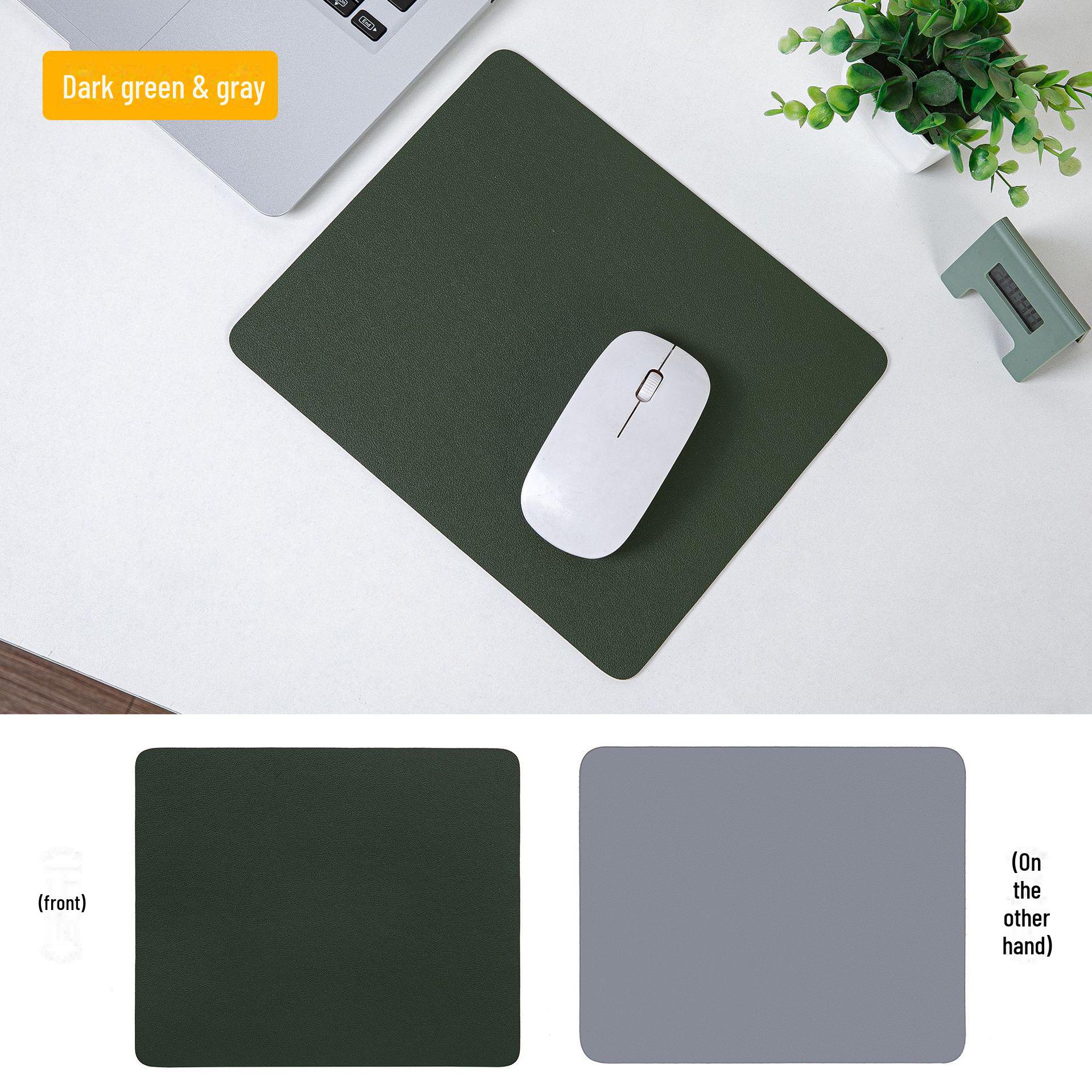 

Маленький двухсторонний кожаный коврик для мыши — портативный, стильный офисный и игровой коврик 23*19 cm