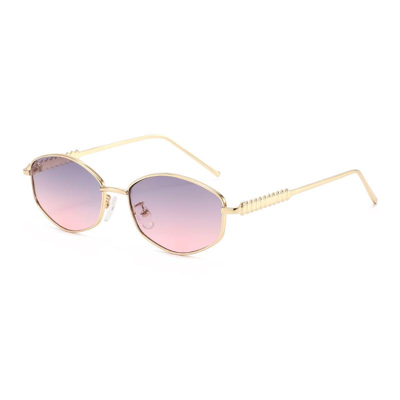 Retro Irregular Shape High-End Metal Sunglasses Unisex UV400 Protection Premium Vintage Style Sun Glasses for Fashion Streetwear