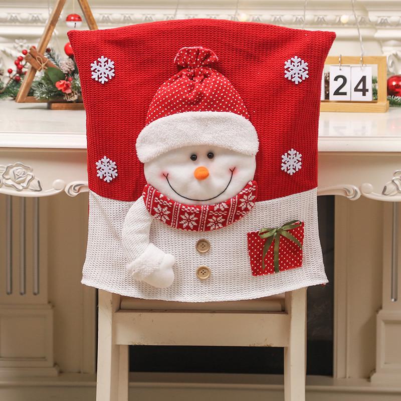 Santa & Snowman Holiday Chair Covers for Weddings, Banquets, Hotels, and Dining