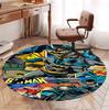 Batman Pattern Round Rug, Indoor/Outdoor Mat, for Picnic, Gameroom, Bedroom, Office, Living Room, Home Decor Carpet, Birthday Gift