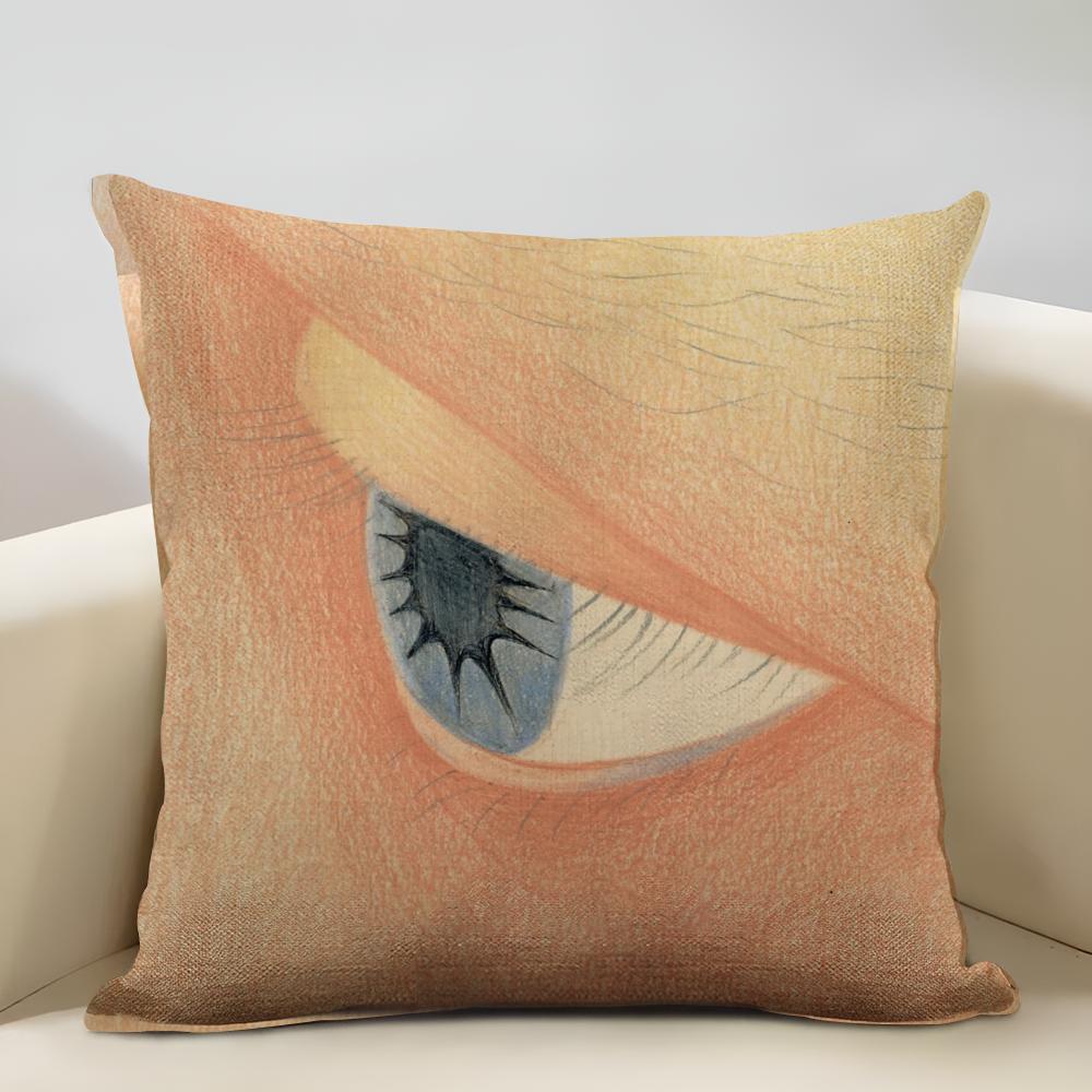 Tear Nevus Cushion Cover Household Decoration Linen Sofa Cushion Cover: Skin-Friendly & Breathable with Invisible Zipper