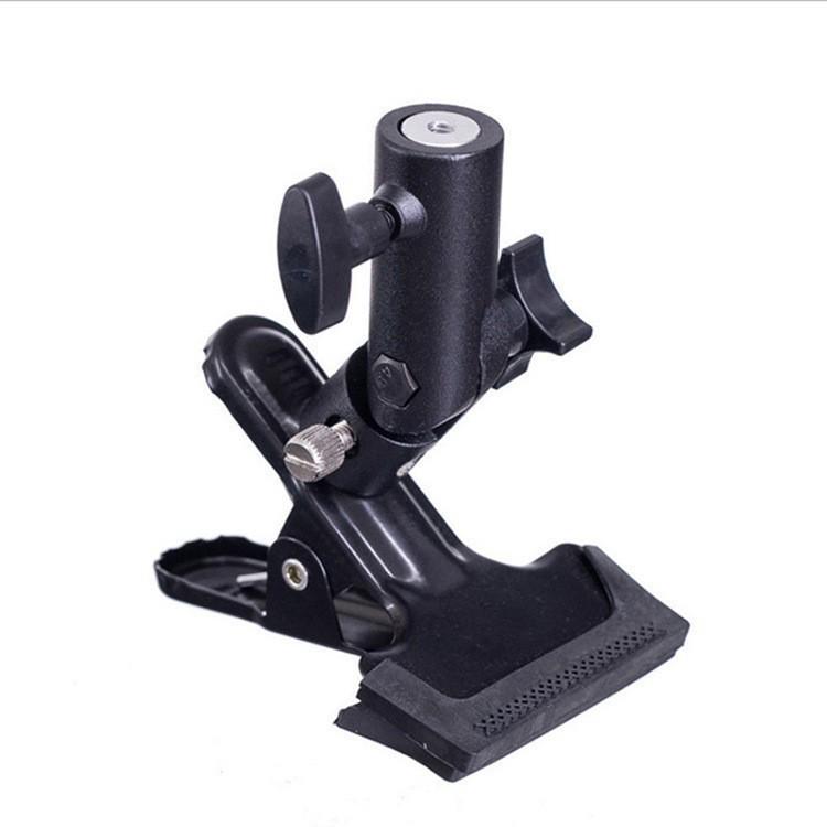 Double-Headed Metal Clip Flexible Desktop Light Stand & Background Holder