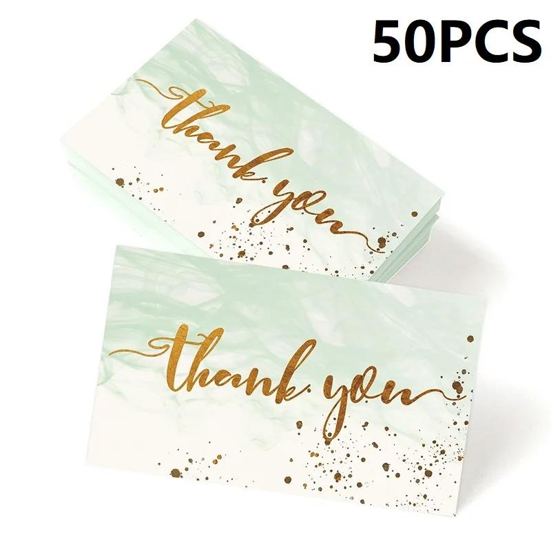 50PCS Thank You Cards Small Business Gift Cards Wedding Thank You Card HK01