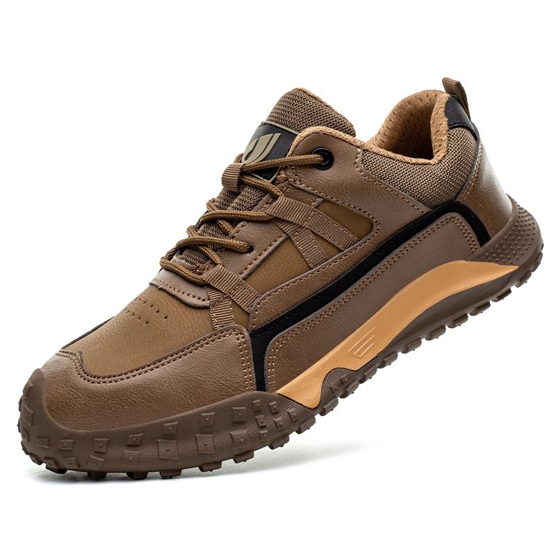 

Brown hiking Work Boots Safety Steel Toe Men Breathable Safety Shoes Indestructible Puncture-Proof Kevlar Insoles Work Sneakers 41