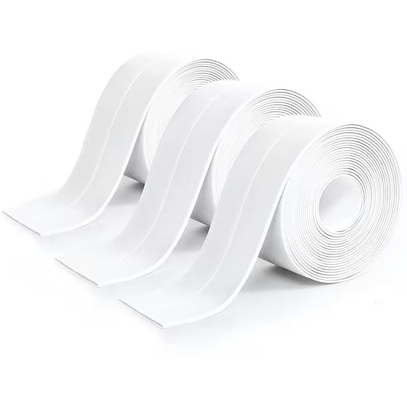 Self-Adhesive Waterproof Sealing Tape Flexible PVC Gap Sealer Strip for Kitchen Countertop Bathroom Sink & Toilet