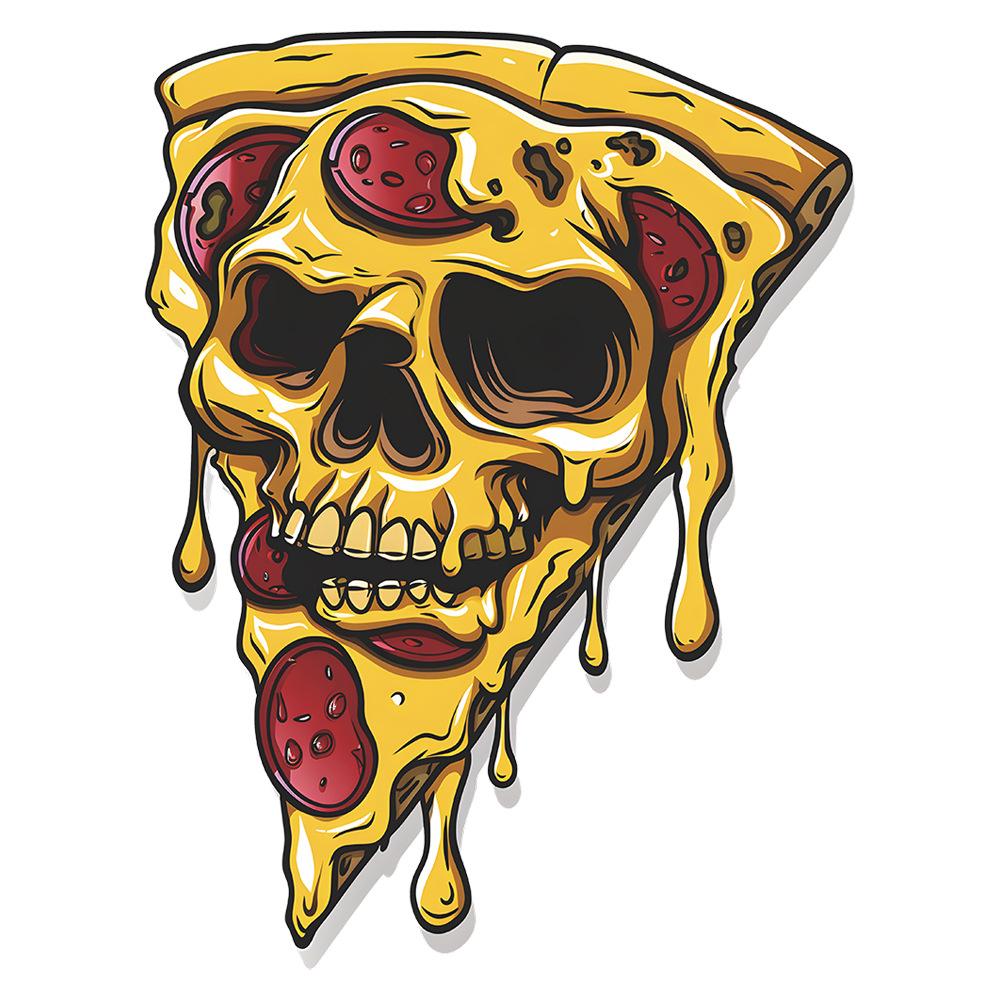 Halloween Zábavný obličej Pizza Obývací pokoj Veranda Kuchyň Domácí zkrášlení Dekorativní samolepky na zeď