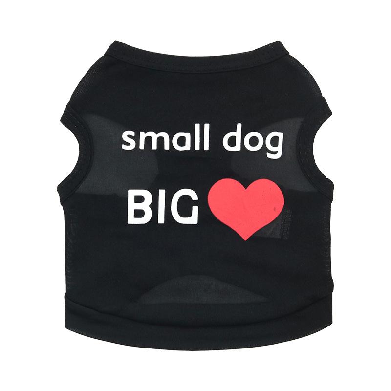 Summer Thin Style Dog Vest for Small Breeds: Teddy, Bichon, and Puppies Medium чёрный