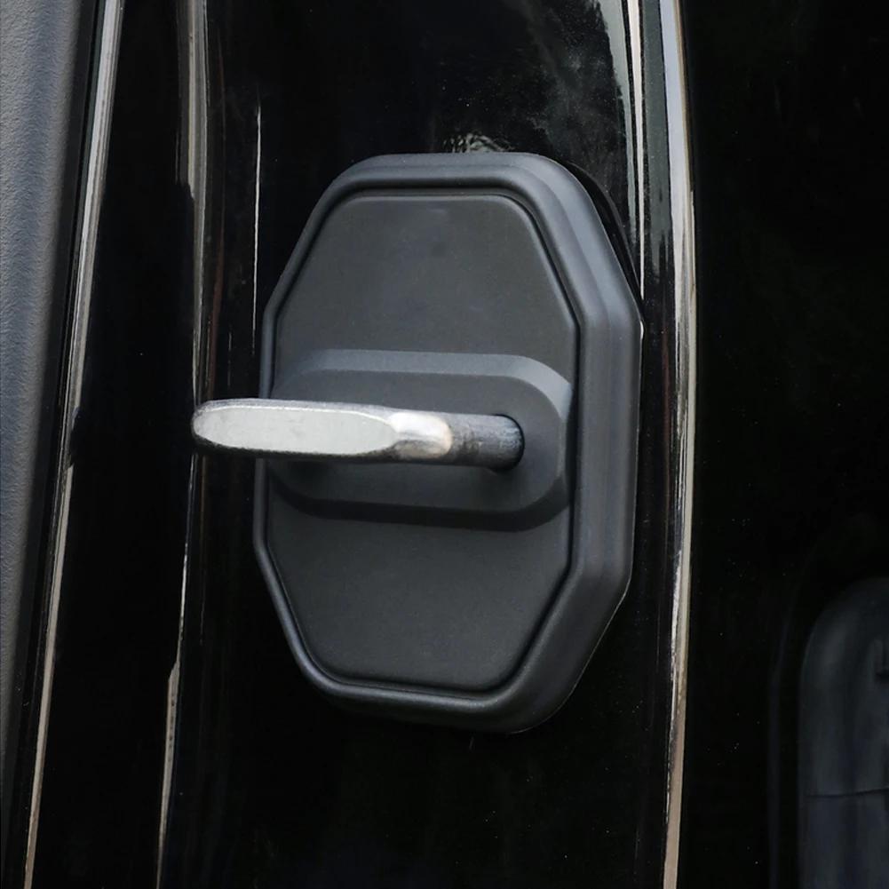 Car Door Shock Absorber Door Lock Protector Auto Door Lock Latches Cover 4Pcs for Mercedes-Benz E/C/A-Class EQA/GLC/GLB/E300L